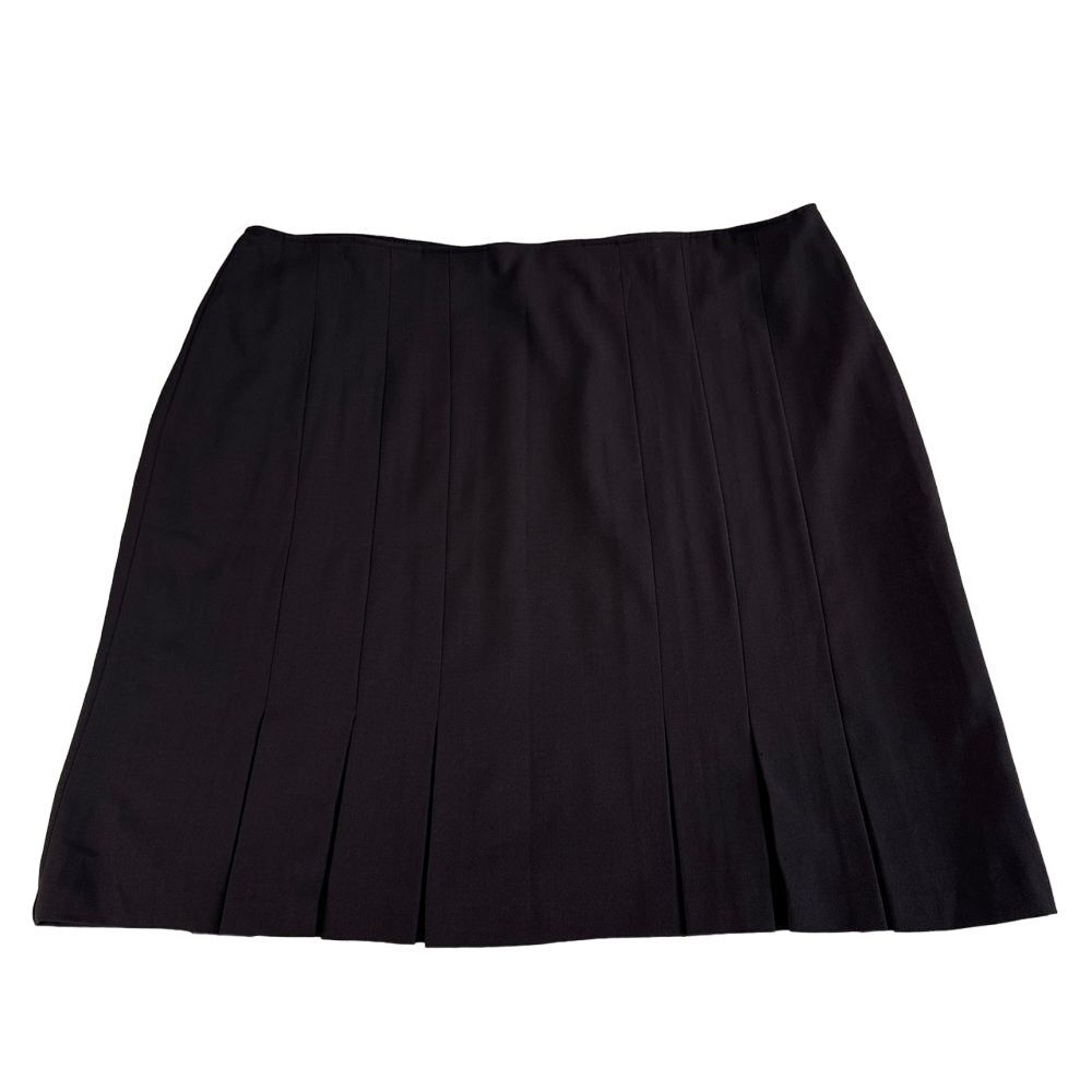 Dressbarn Skirt Womens 22W Brown‎ Pleated Midi Back Zip Lined Classic Career